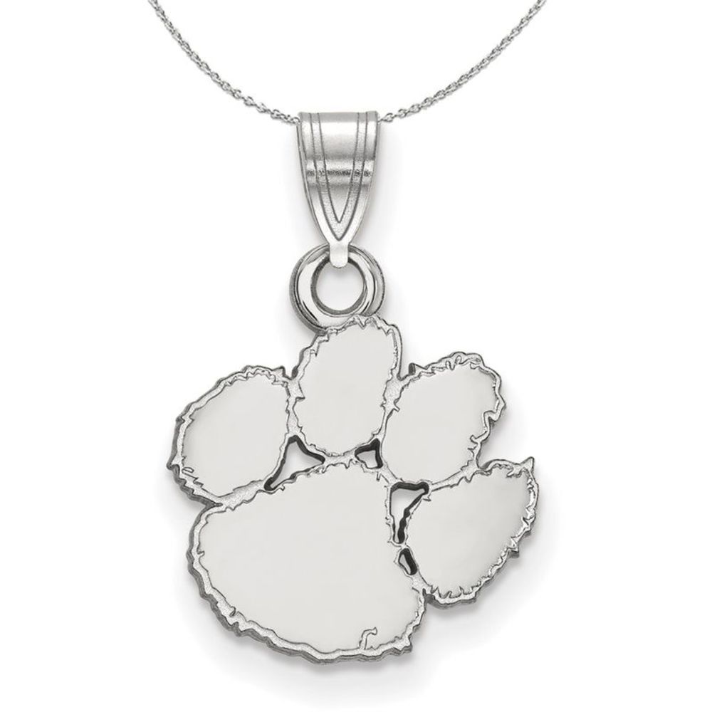 Sterling Silver Clemson U Small Necklace - 16 inch